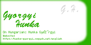 gyorgyi hunka business card